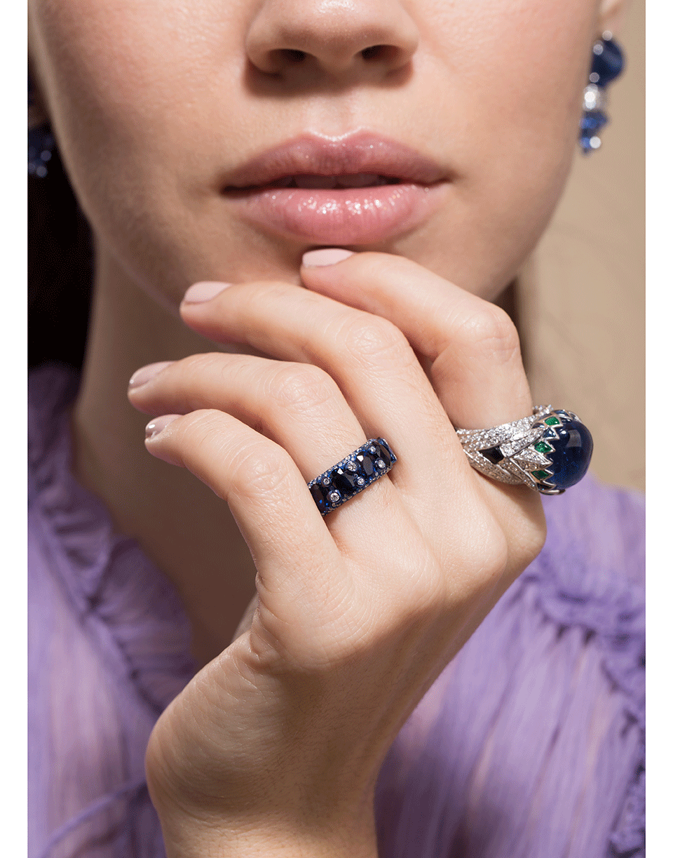 SABOO FINE JEWELS, Blue Sapphire and Diamond Ring