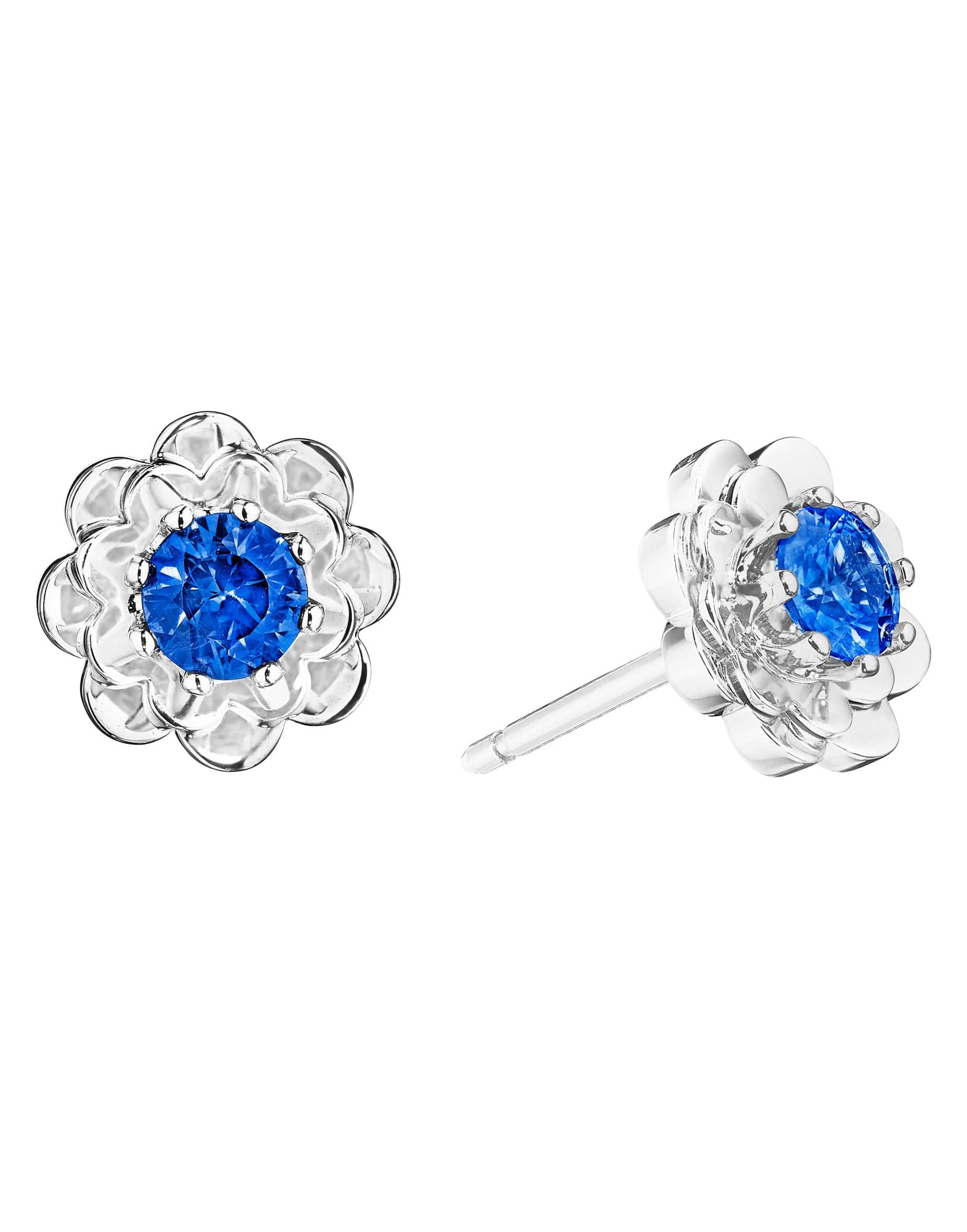 CADAR, Blue Sapphire and Diamond Trio Studs