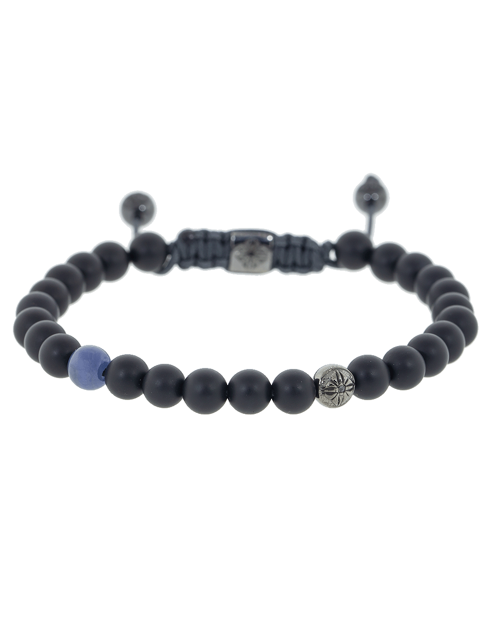 SHAMBALLA JEWELS, Blue Sapphire and Onyx Bead Bracelet