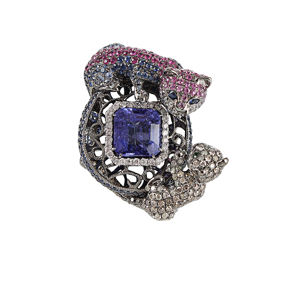 WENDY YUE, Blue Sapphire and Tanzanite Ring