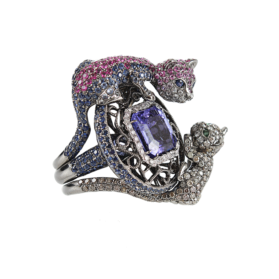 WENDY YUE, Blue Sapphire and Tanzanite Ring