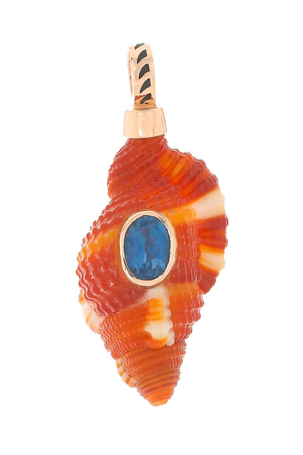 DEZSO BY SARA BELTRAN, Blue Zircon Trtion Shell Charm