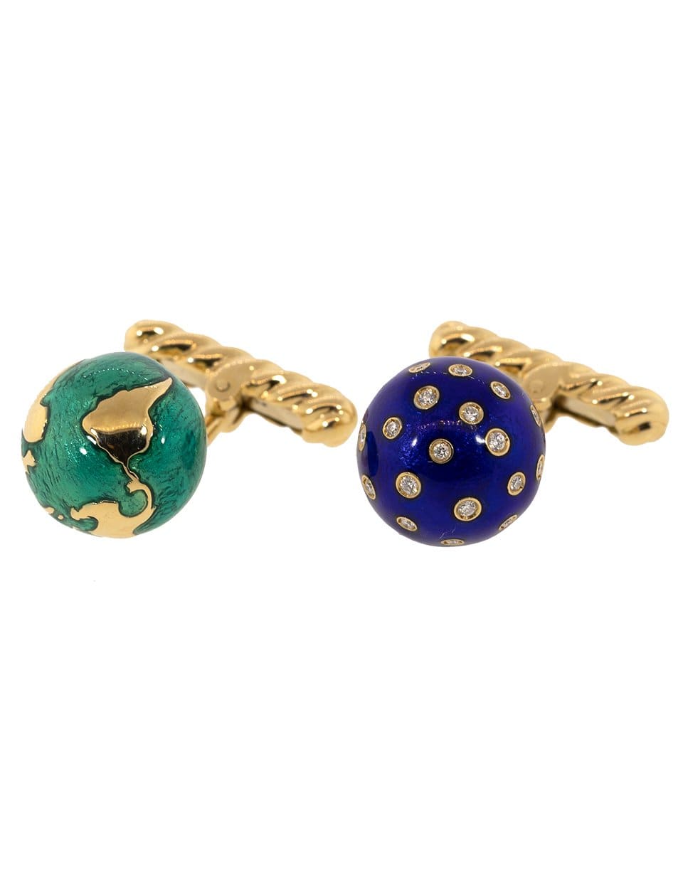 VERDURA, Blue and Green Day and Night Cufflinks