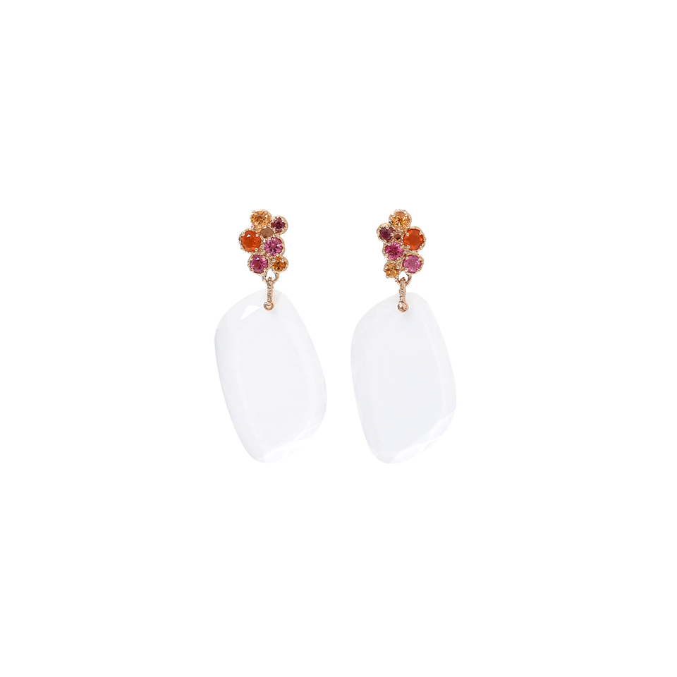 FEDERICA RETTORE, Bocciolo Milk Quartz Earrings