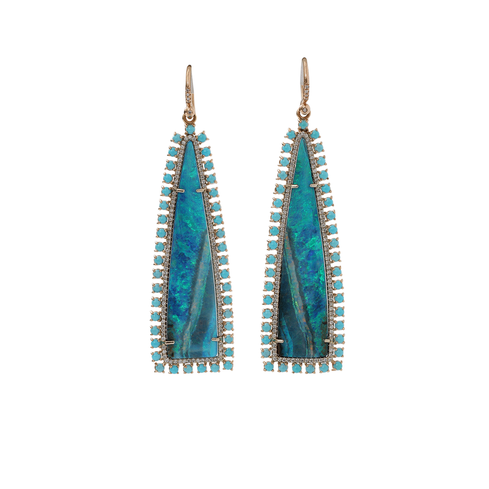 IRENE NEUWIRTH JEWELRY, Boulder Opal And Turquoise Earrings