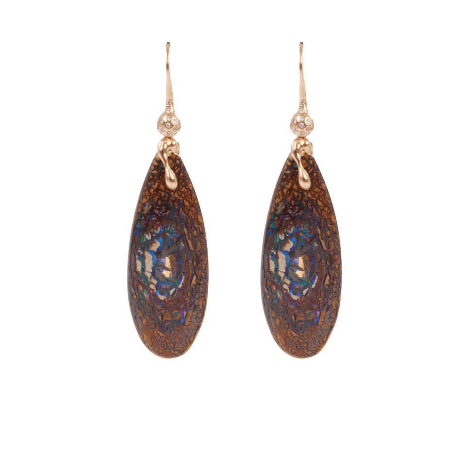 LUCIFER VIR HONESTUS, Boulder Opal Drop Earrings