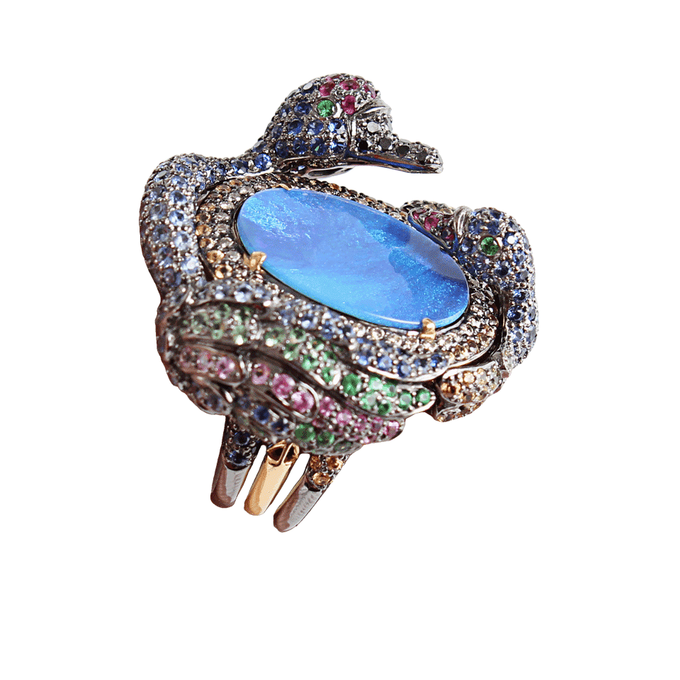 WENDY YUE, Boulder Opal Swan Ring