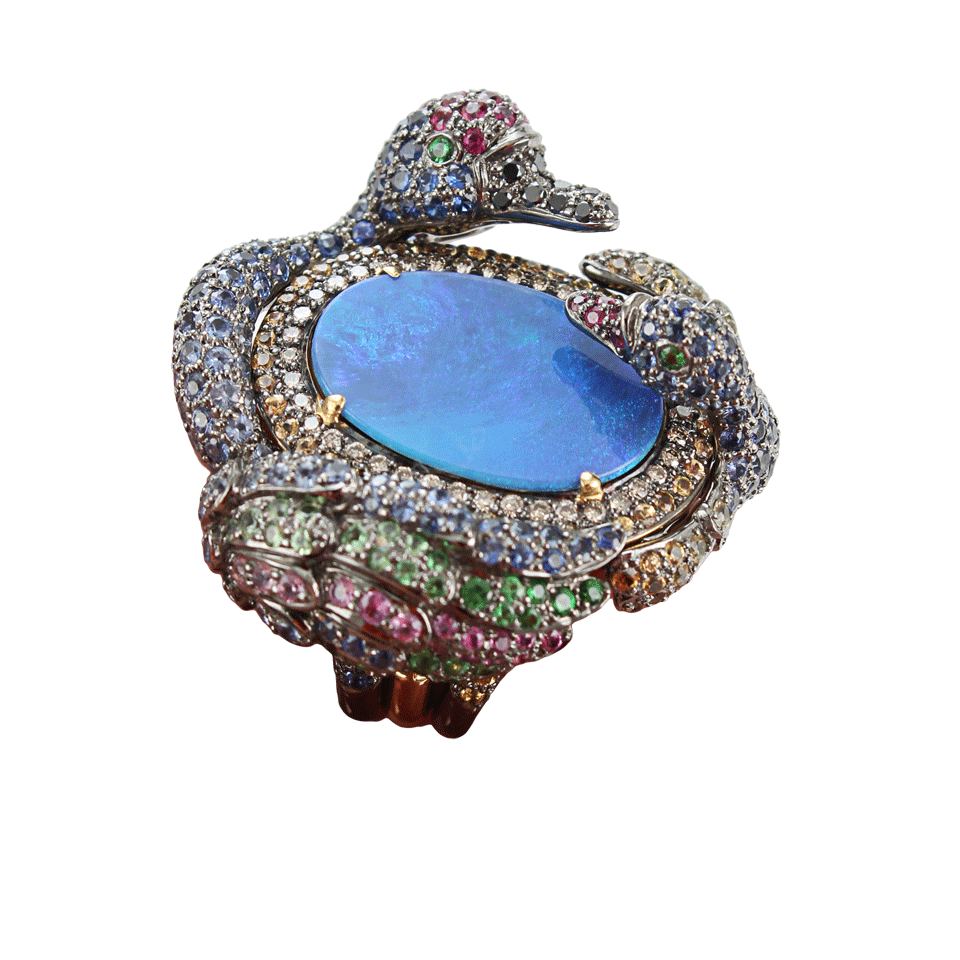 WENDY YUE, Boulder Opal Swan Ring