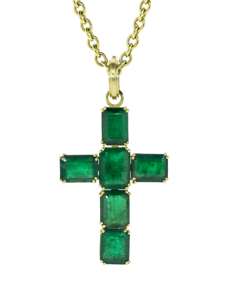 SYLVA & CIE, Brazilian Emerald Cross Pendant