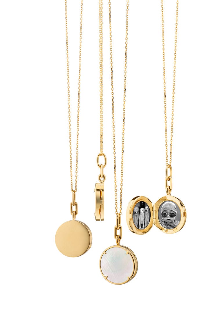 MONICA RICH KOSANN, Brooke Mother of Pearl Locket Necklace