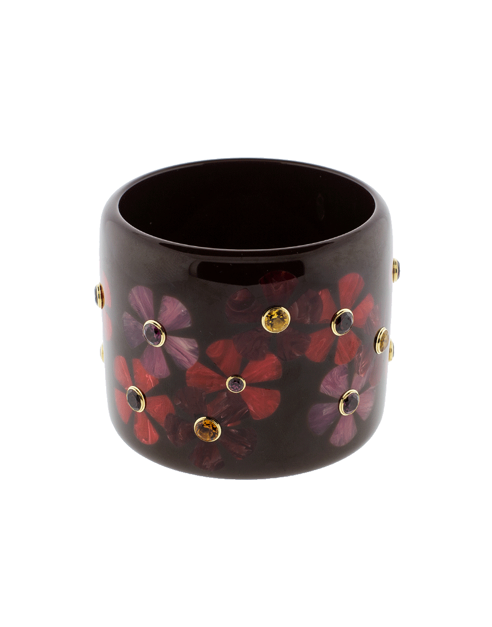 MARK DAVIS, Burgundy Brown And Red Bakelite Bangle