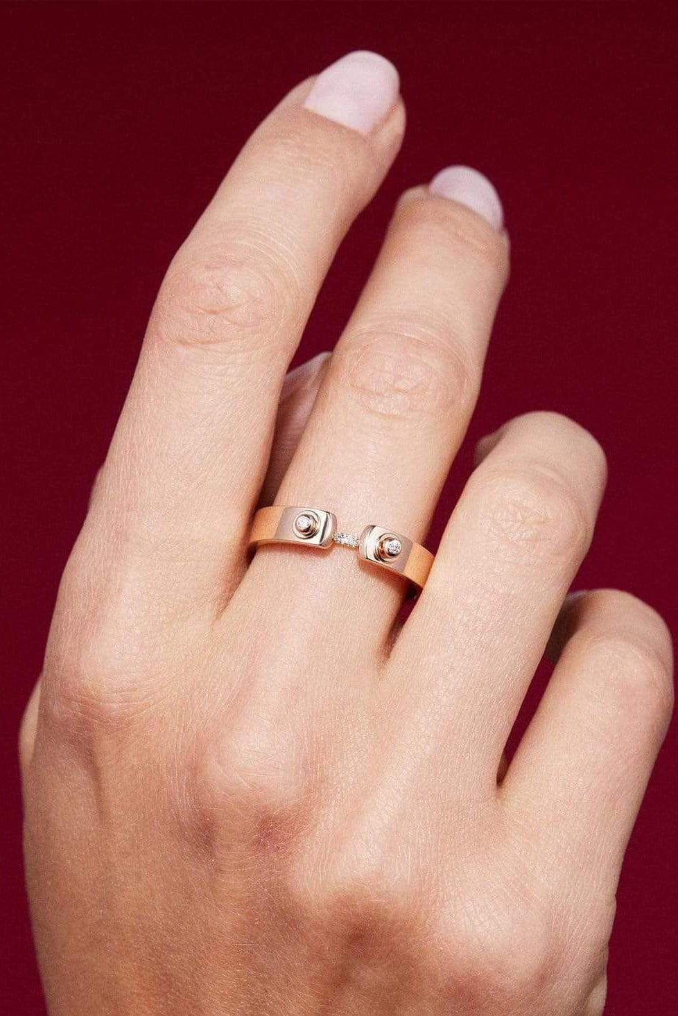 NOUVEL HERITAGE, Business Meeting Mood Ring - Rose Gold