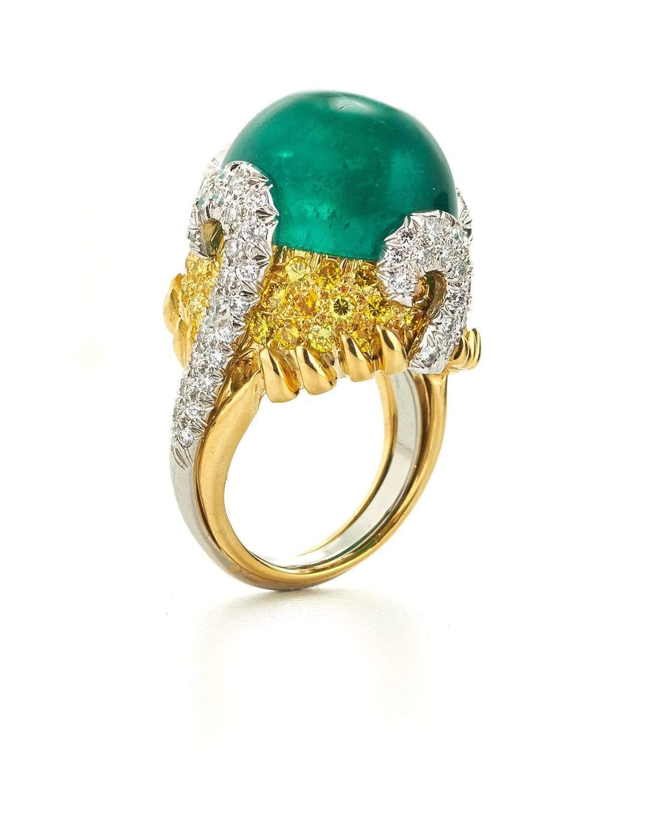 DAVID WEBB, Cabochon Emerald Ring