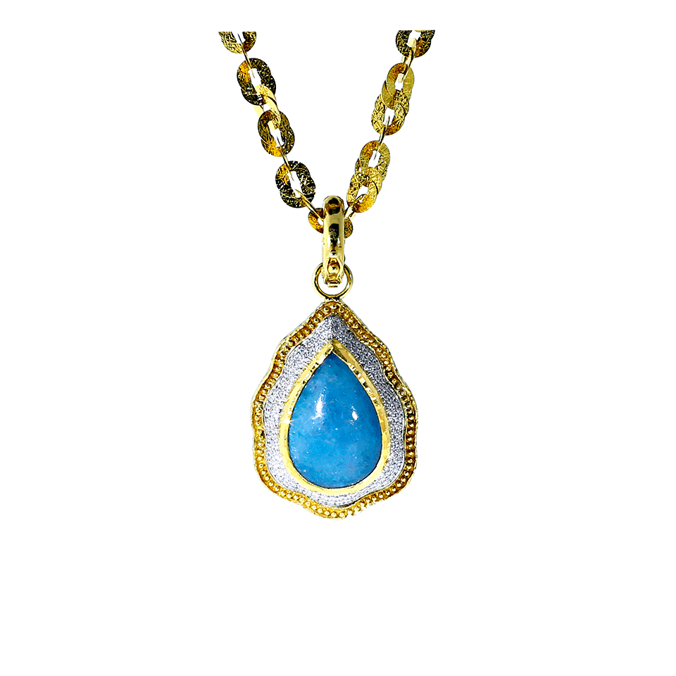 VICTOR VELYAN, Cabochon Paraiba And Diamond Pendant