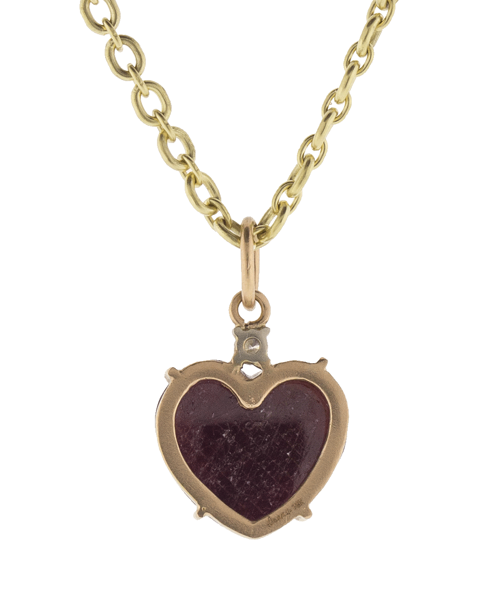 IRENE NEUWIRTH JEWELRY, Cabochon Ruby Heart Charm Pendant