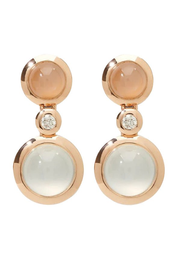 TAMARA COMOLLI, Camel Bouton 2 Cabochon Earrings