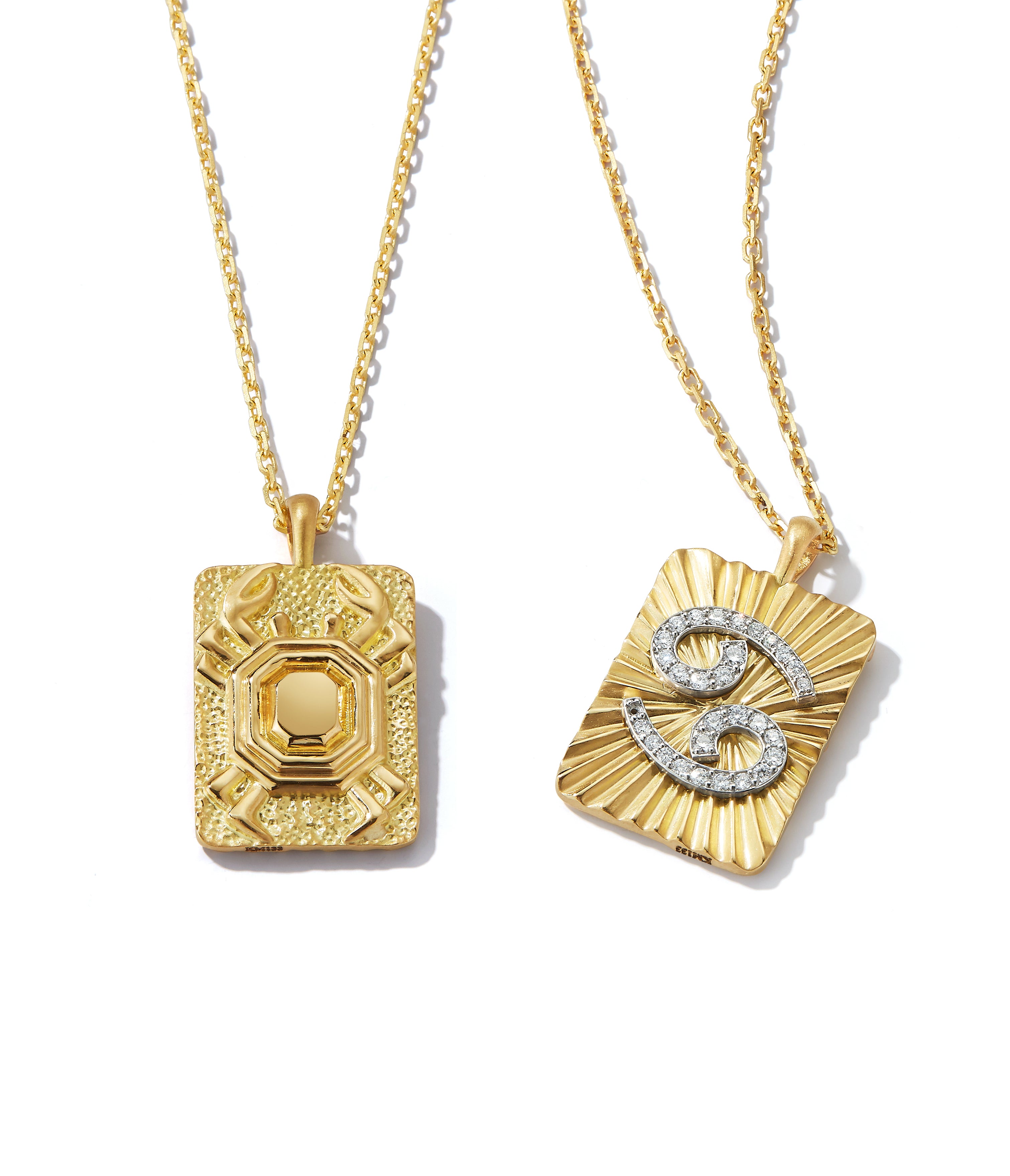 David Webb Workshop, Cancer Zodiac Pendant Necklace, Diamonds