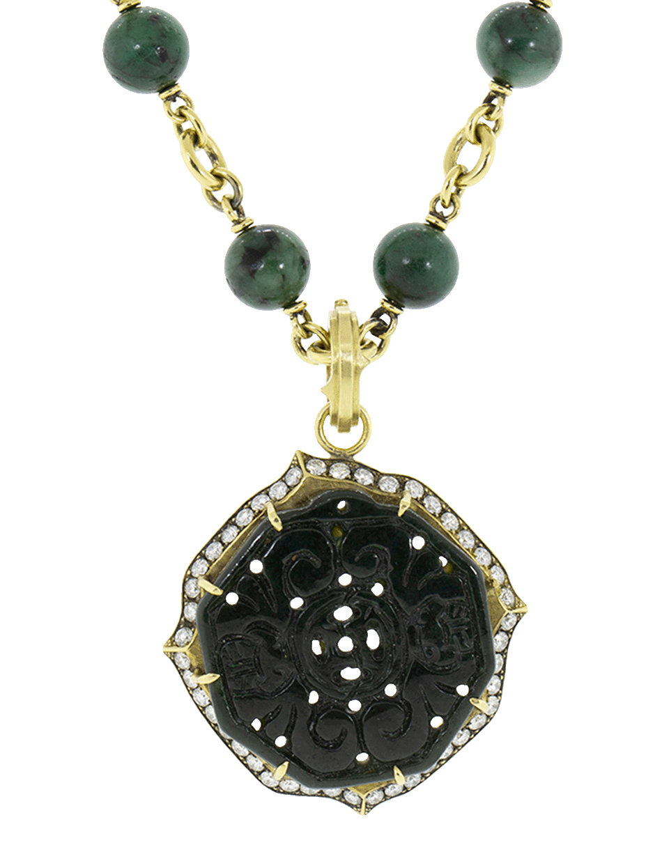 SYLVA & CIE, Carved Black Jade Pendant