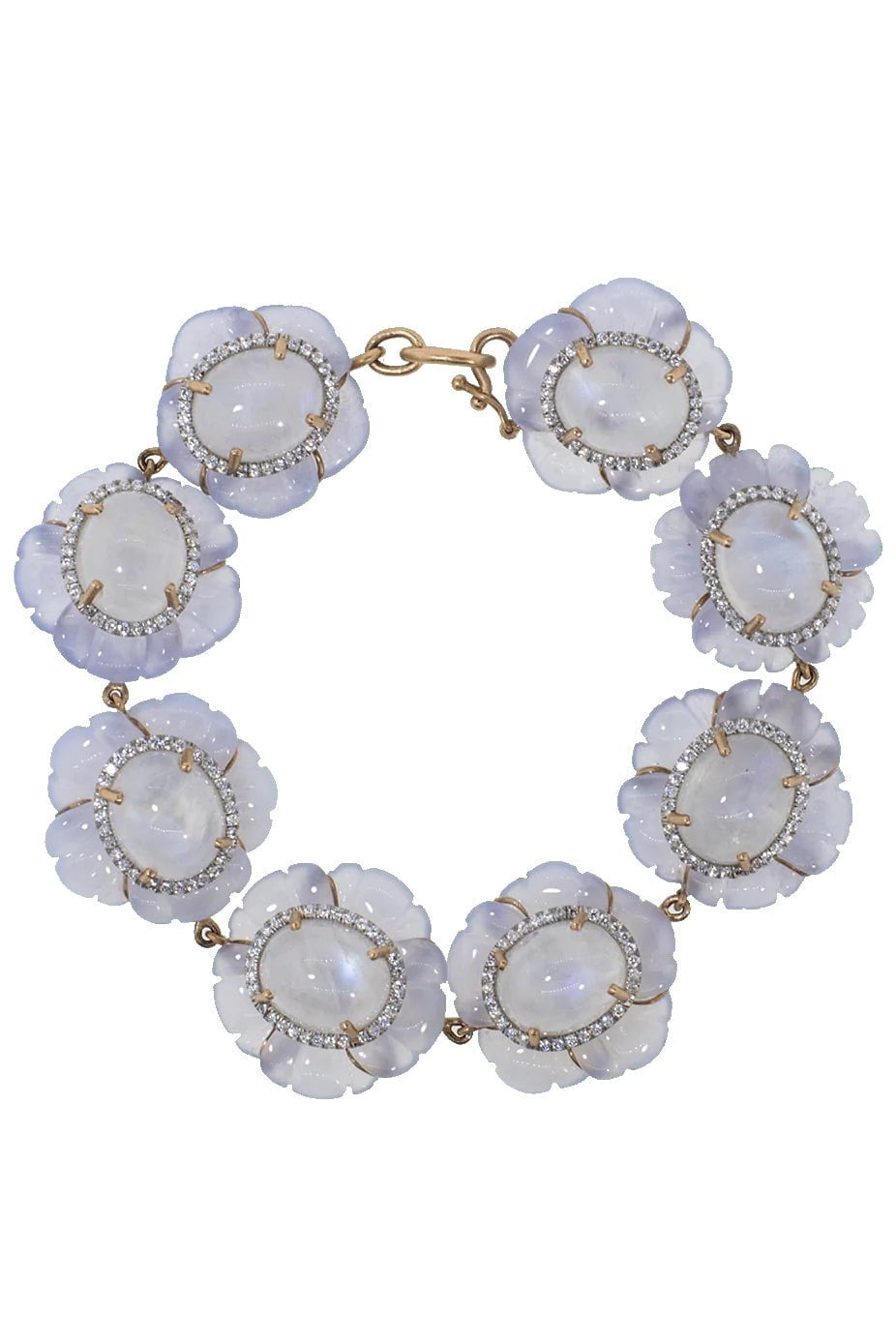 IRENE NEUWIRTH JEWELRY, Carved Chalcedony Flower Bracelet