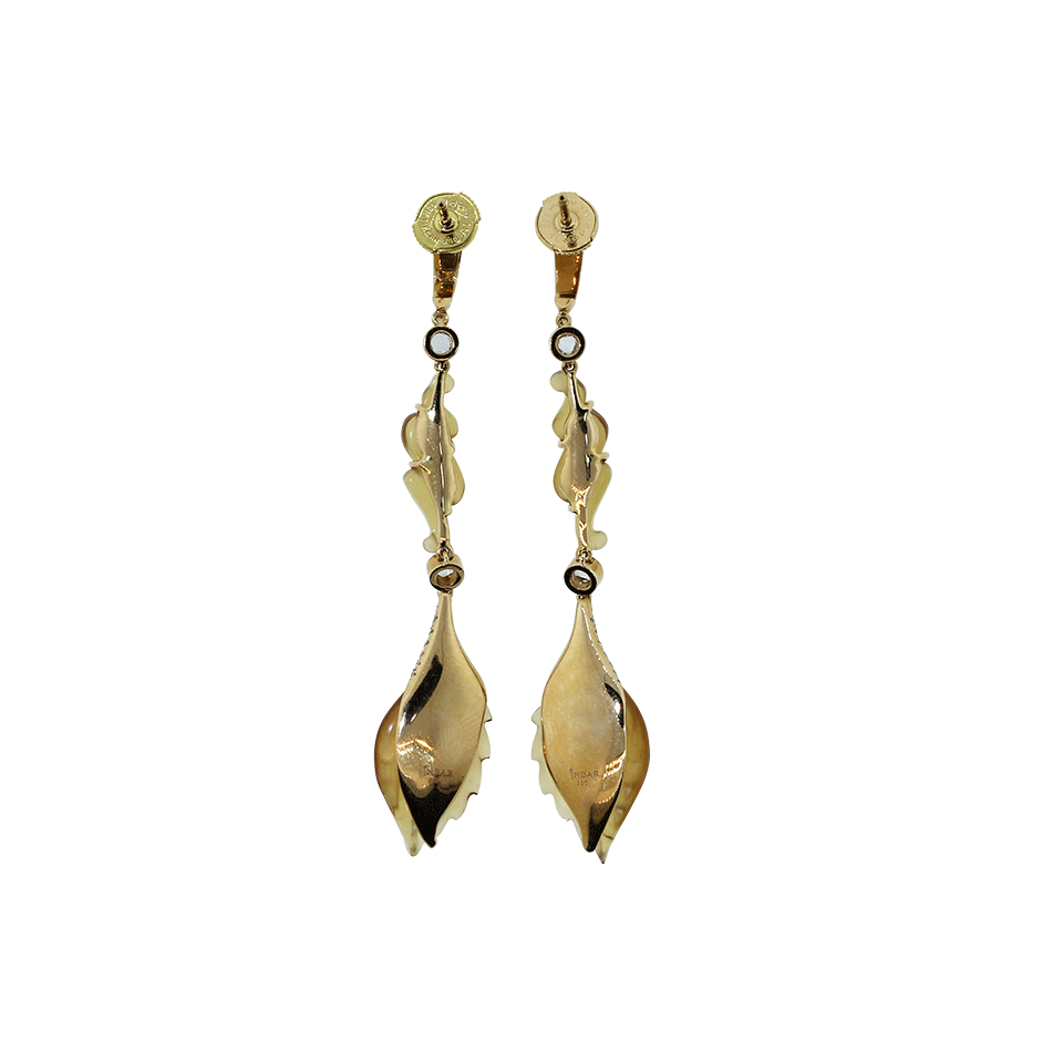 INBAR, Carved Citrine Drop Earrings