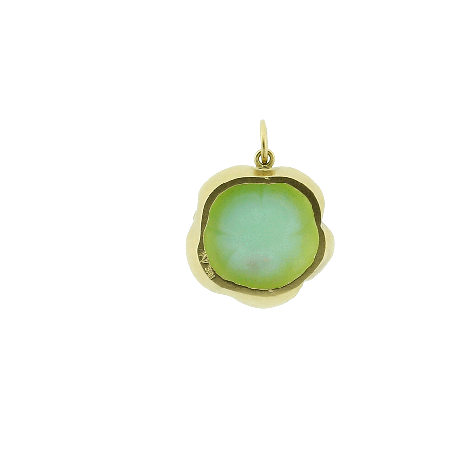 IRENE NEUWIRTH JEWELRY, Carved Green Opal Flower Charm