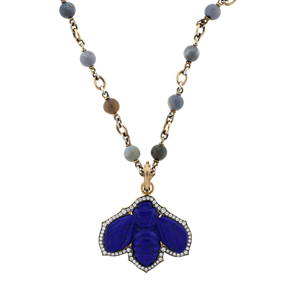 SYLVA & CIE, Carved Lapis Bee Pendant