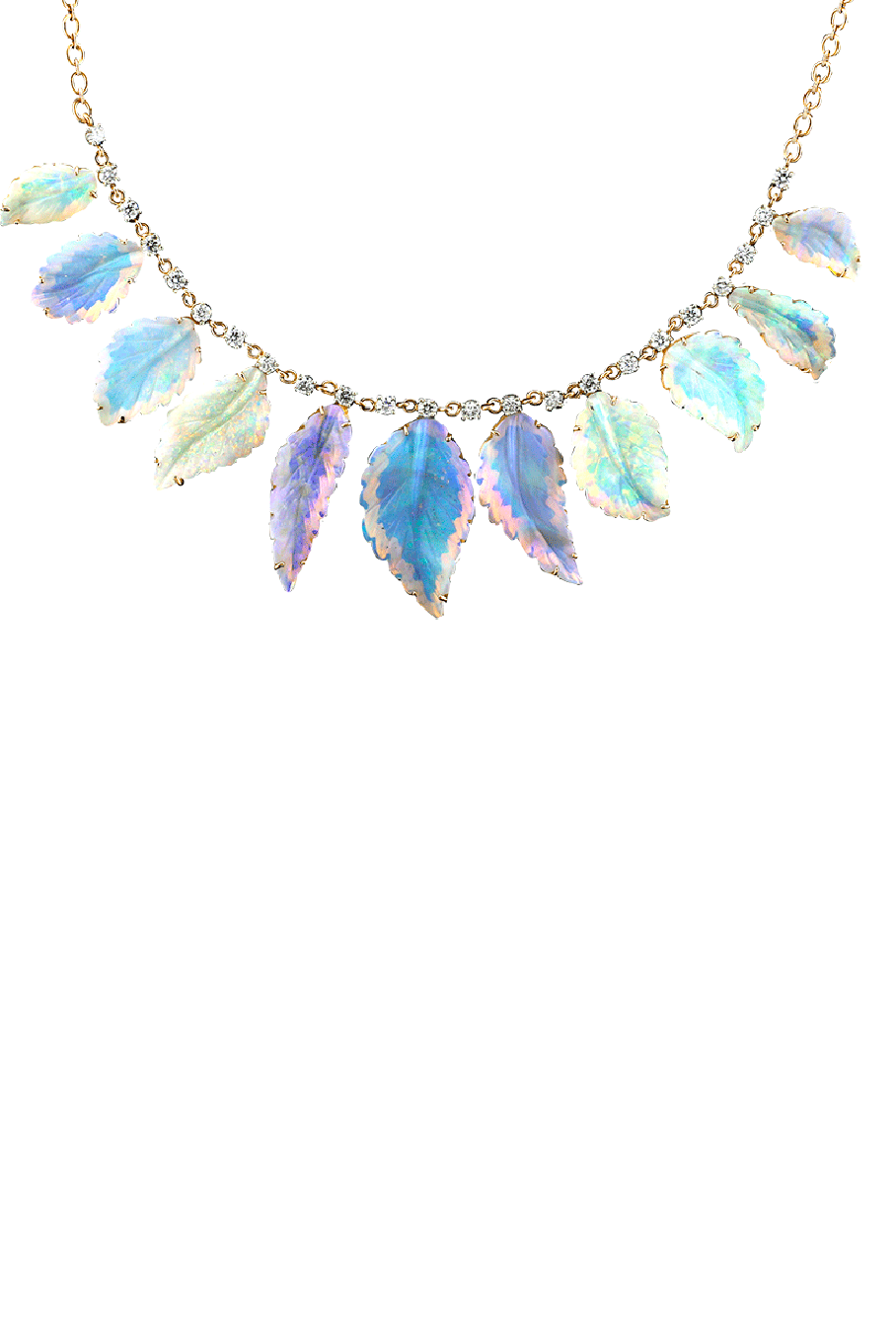 IRENE NEUWIRTH JEWELRY, Carved Opal Leaf Necklace