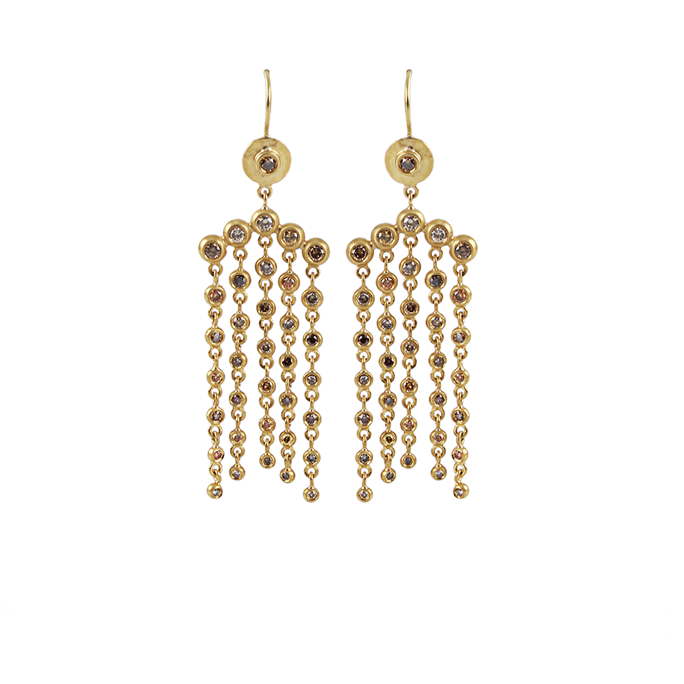 ANNIE FENSTERSTOCK, Cascade Natural Fancy Color Diamond Earrings