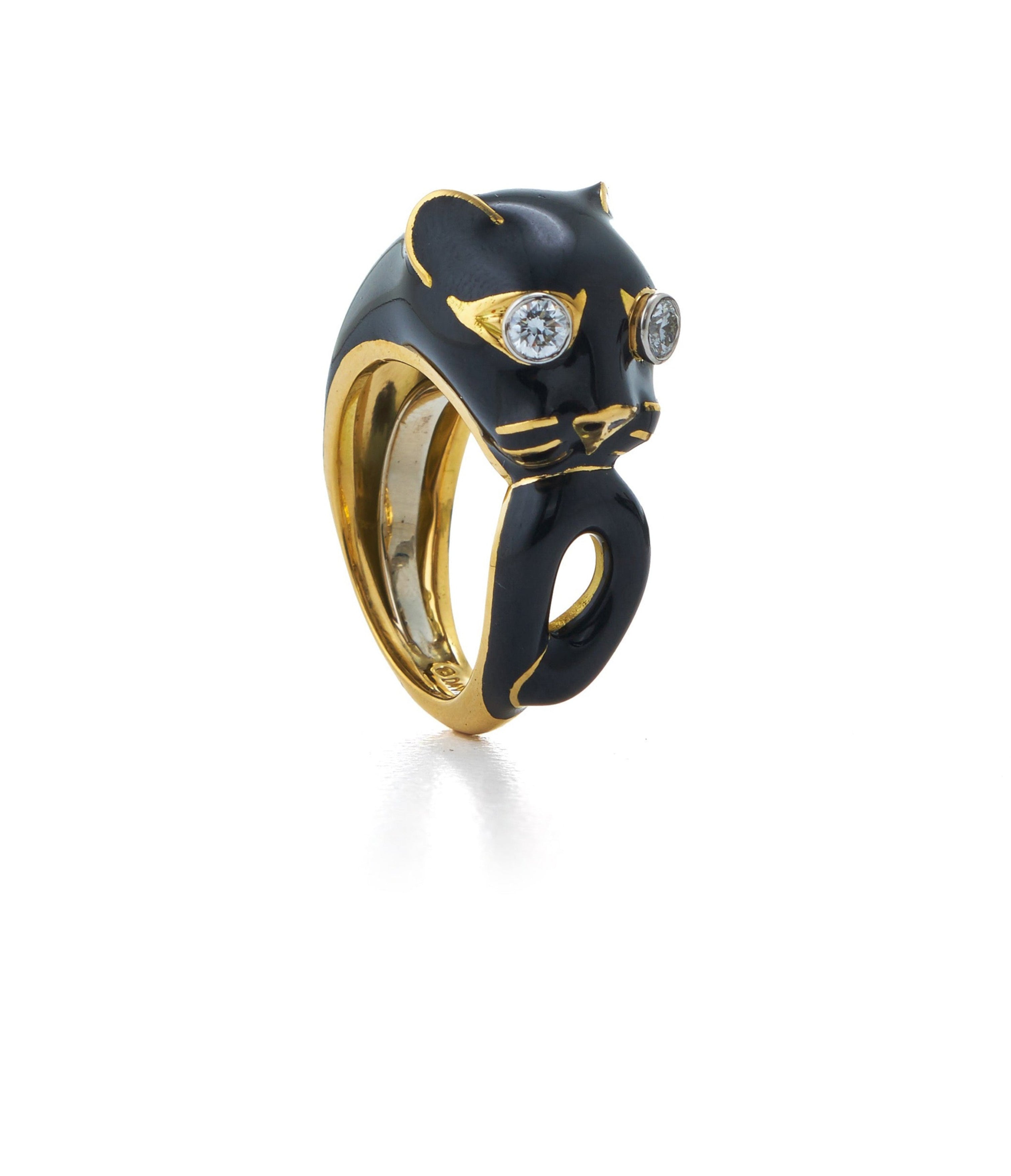 David Webb Workshop, Cat Ring, Diamond