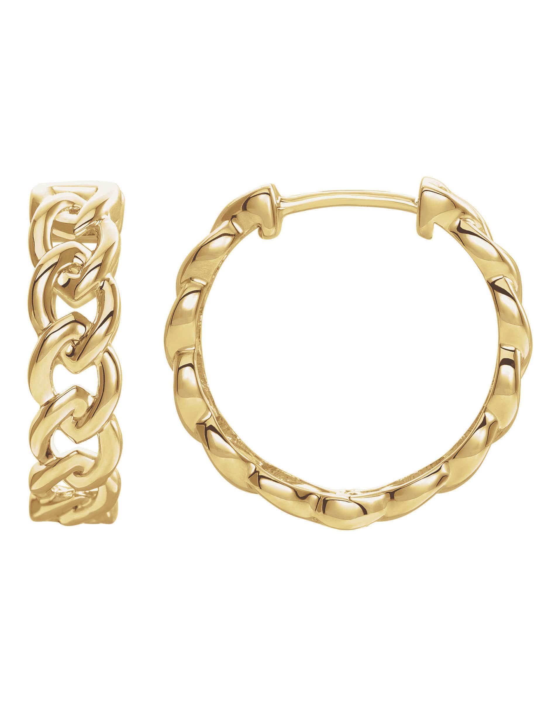 302 FINE JEWELRY, Chain Link Hoop Earrings