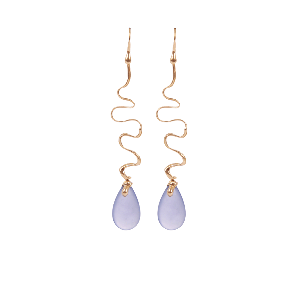 LUCIFER VIR HONESTUS, Chalcedony Drop Earrings