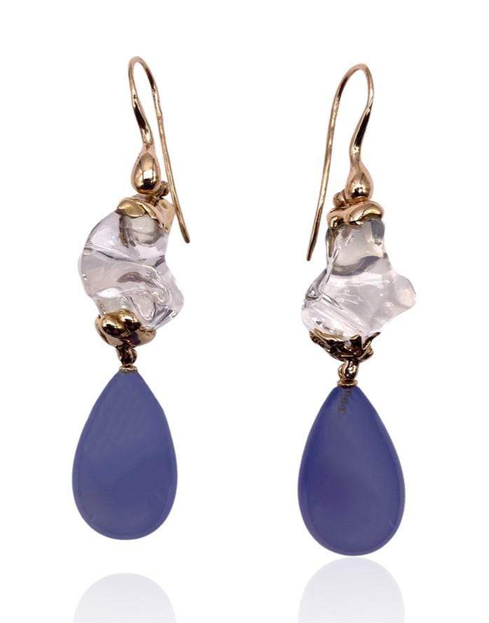 LUCIFER VIR HONESTUS, Chalcedony and Opal Earrings