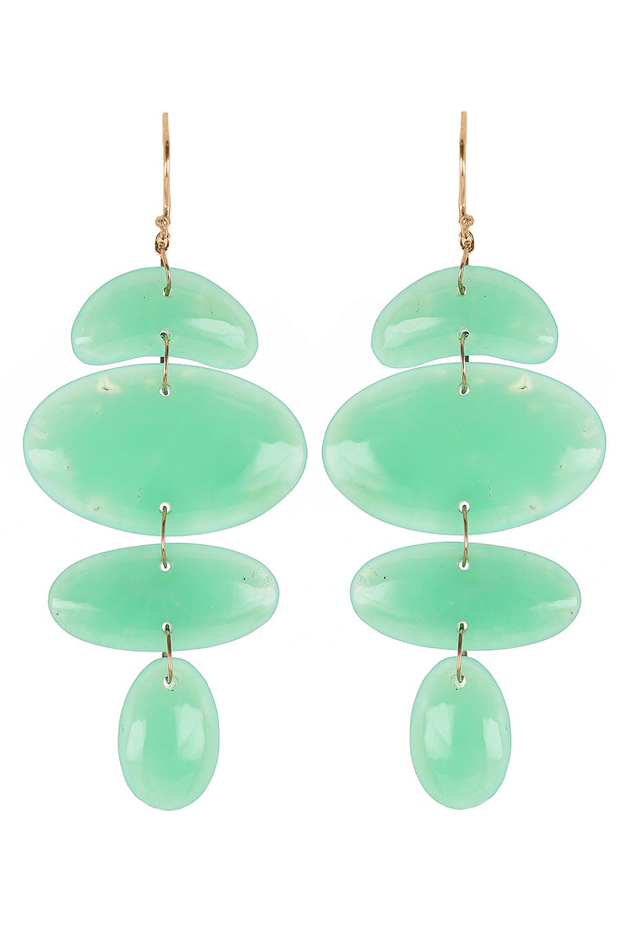 TEN THOUSAND THINGS, Chrysoprase Oval Totem Earrings