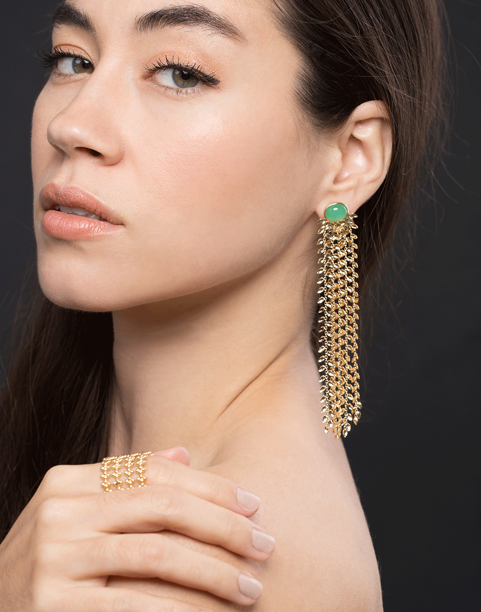 CARLA AMORIM, Chrysoprase Thousand Leaves Earrings