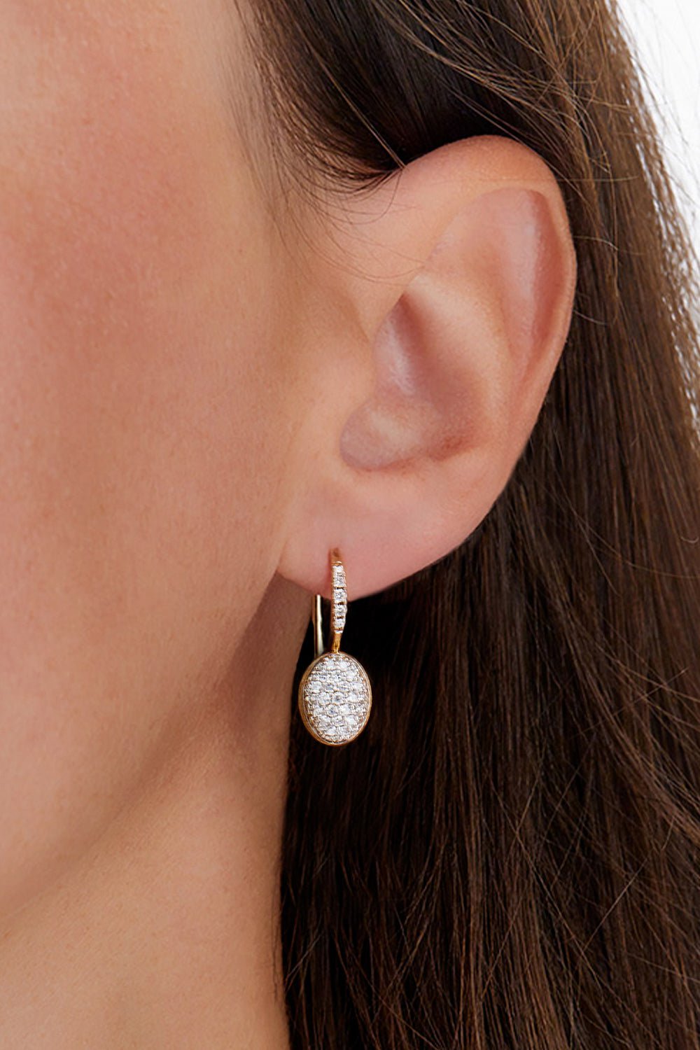 NANIS, Ciliegine Small Diamond Drop Earrings