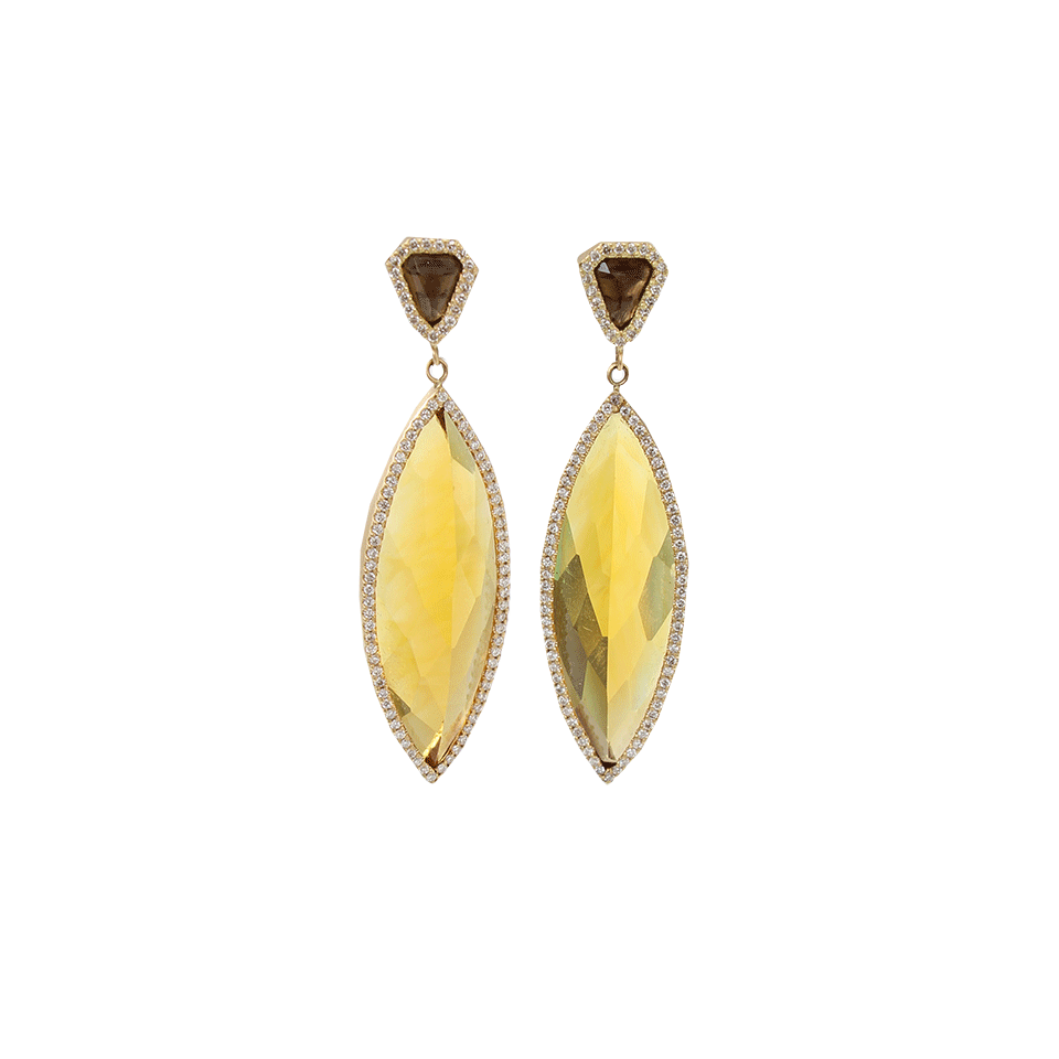 MONIQUE PEAN, Citrine And Smokey Quartz Earrings