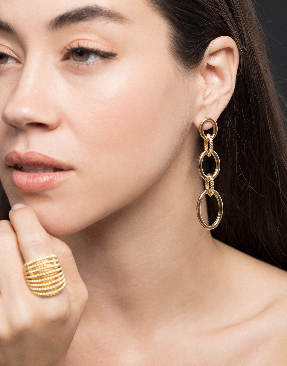 CARLA AMORIM, Clarice Gold Link Earrings