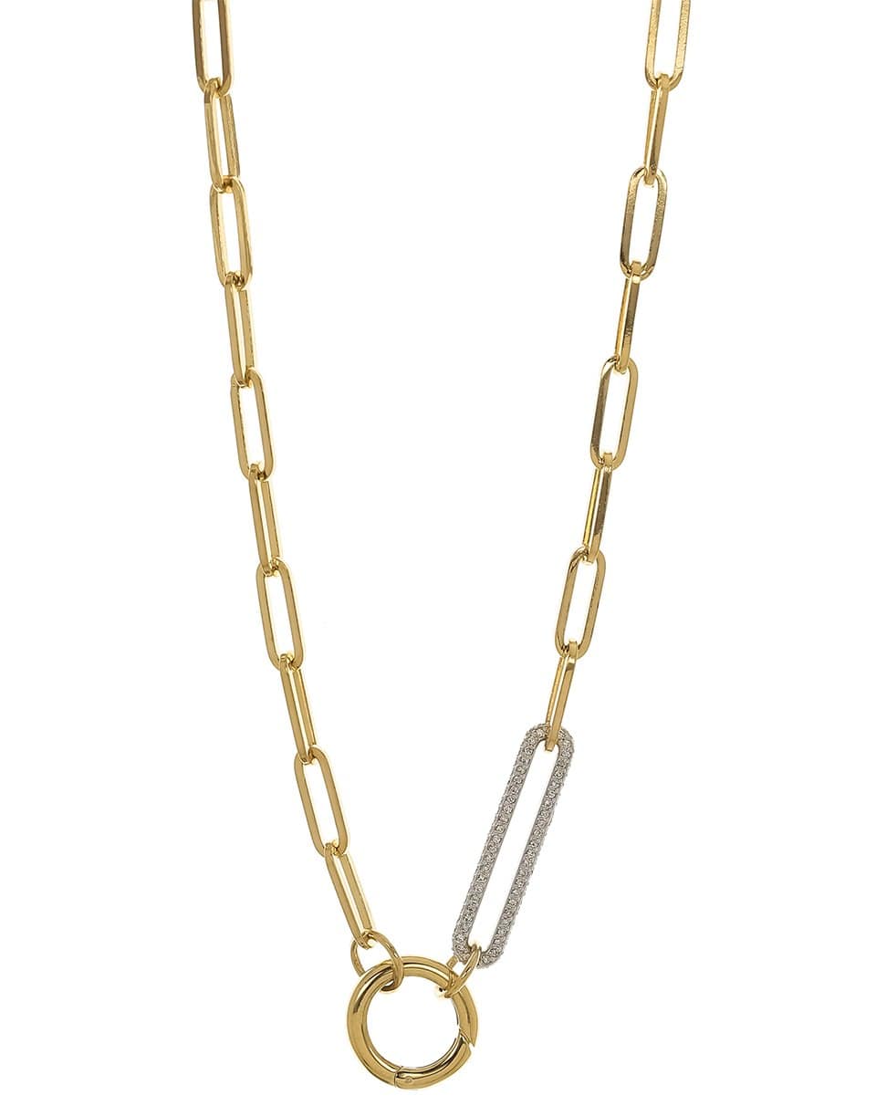 FOUNDRAE, Classic Fob Clip Diamond Link Necklace