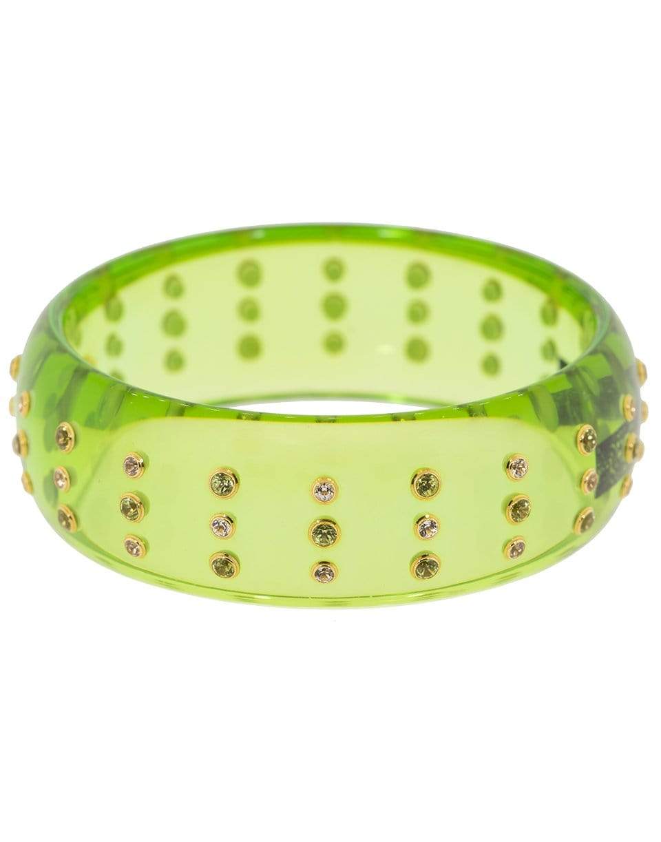 MARK DAVIS, Clear Green Peridot and Topaz Bakelite Bangle