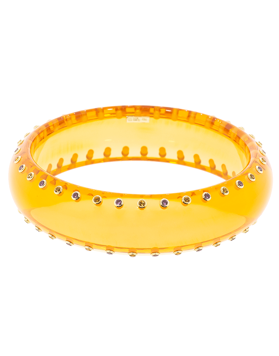 MARK DAVIS, Clear Orange Bakelite Bangle