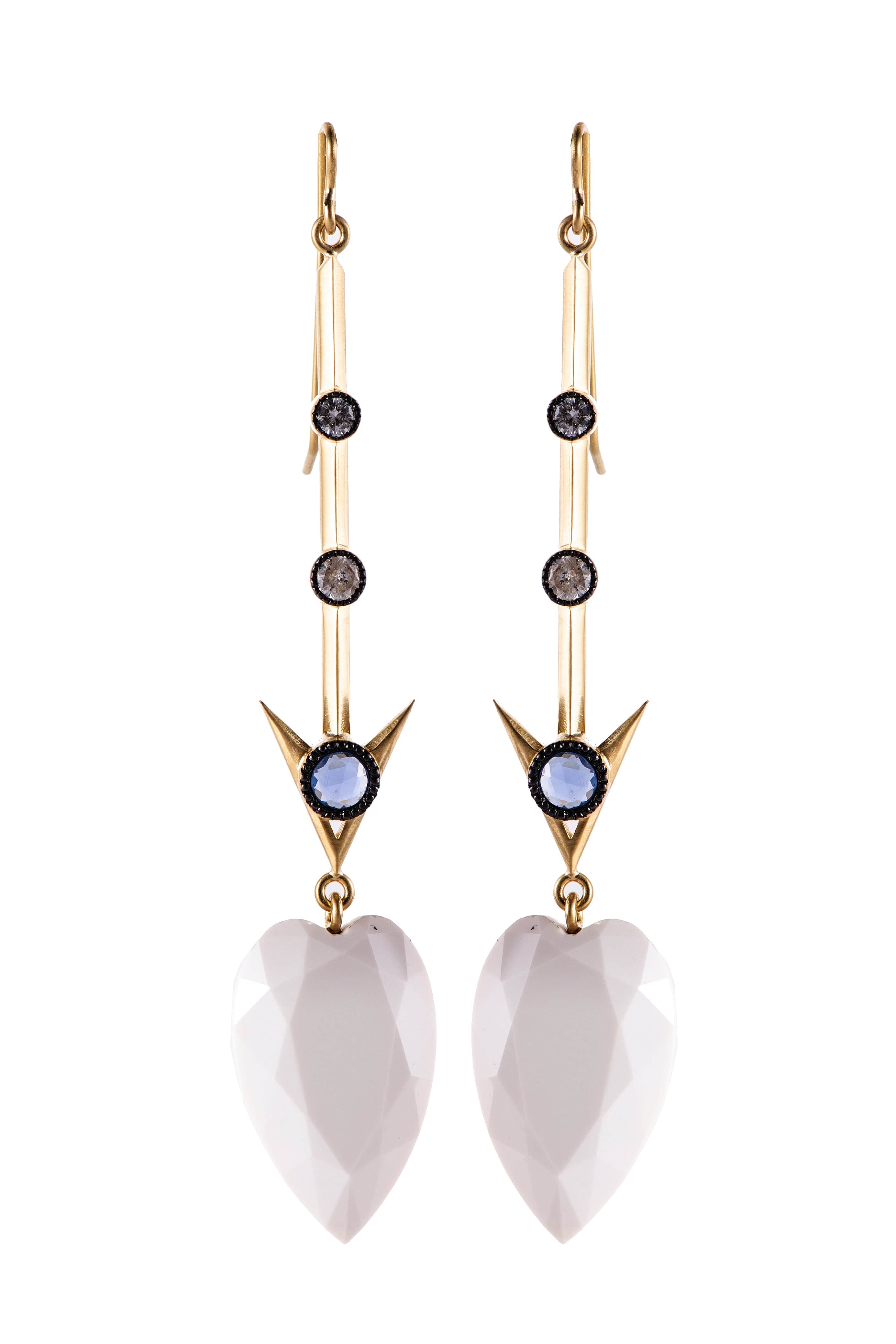 SYLVA & CIE, Cocholong Heart Arrow Earrings