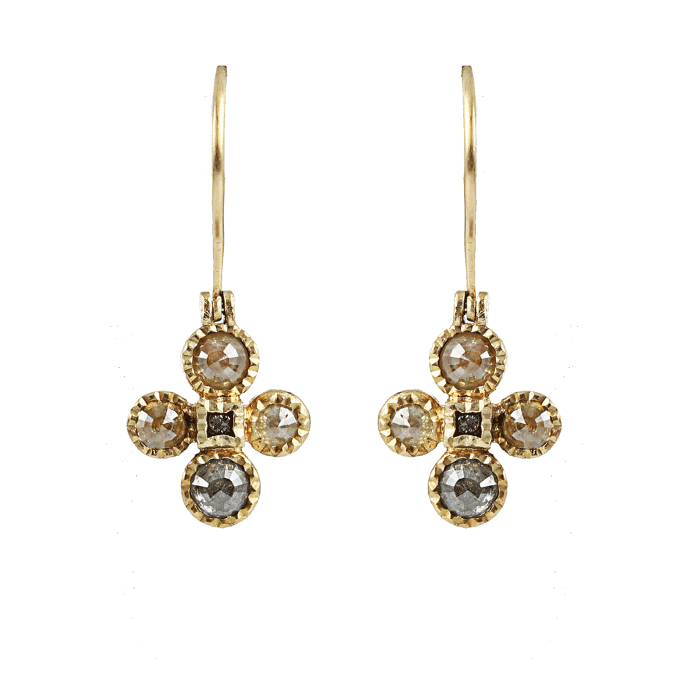 TODD REED, Cross Dangle Diamond Earrings