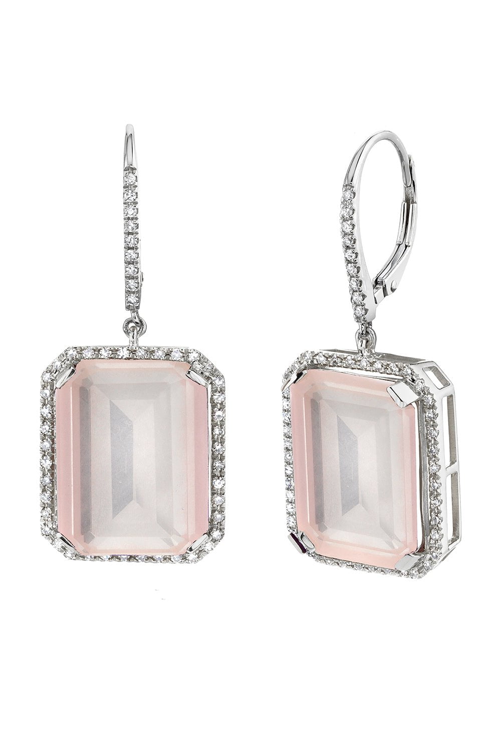 SHAY JEWELRY, Crystal Diamond Portrait Earrings