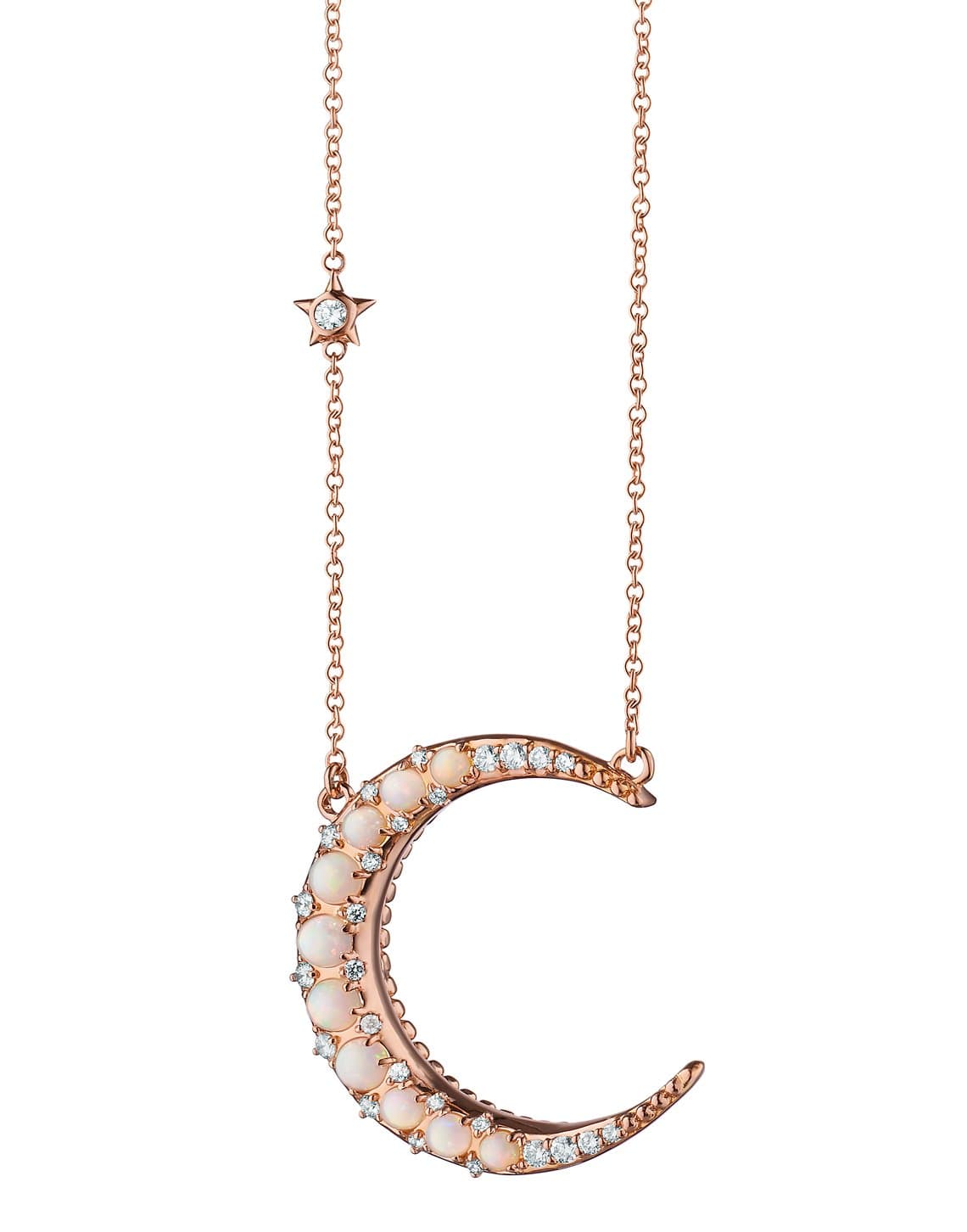 MONICA RICH KOSANN, Crystal Opal Crescent Moon Necklace