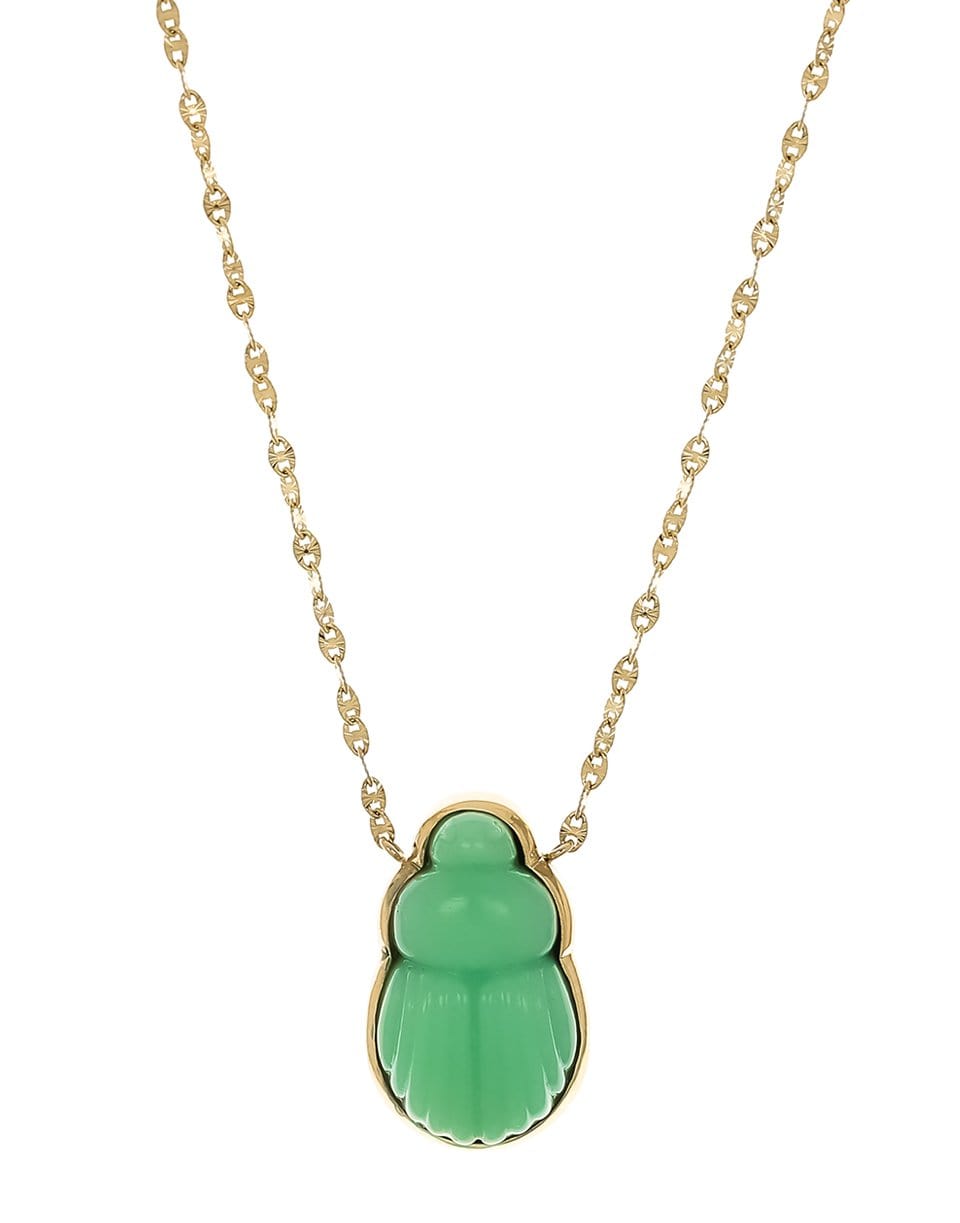 LITO, Daria Chrysoprase Scarab Necklace