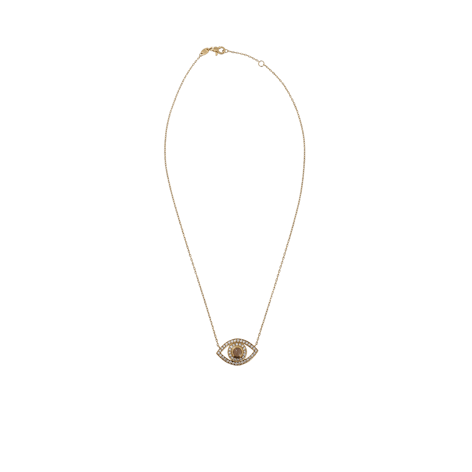 NETALI NISSIM, Diamond And Moonstone Big Eye Pendant Necklace