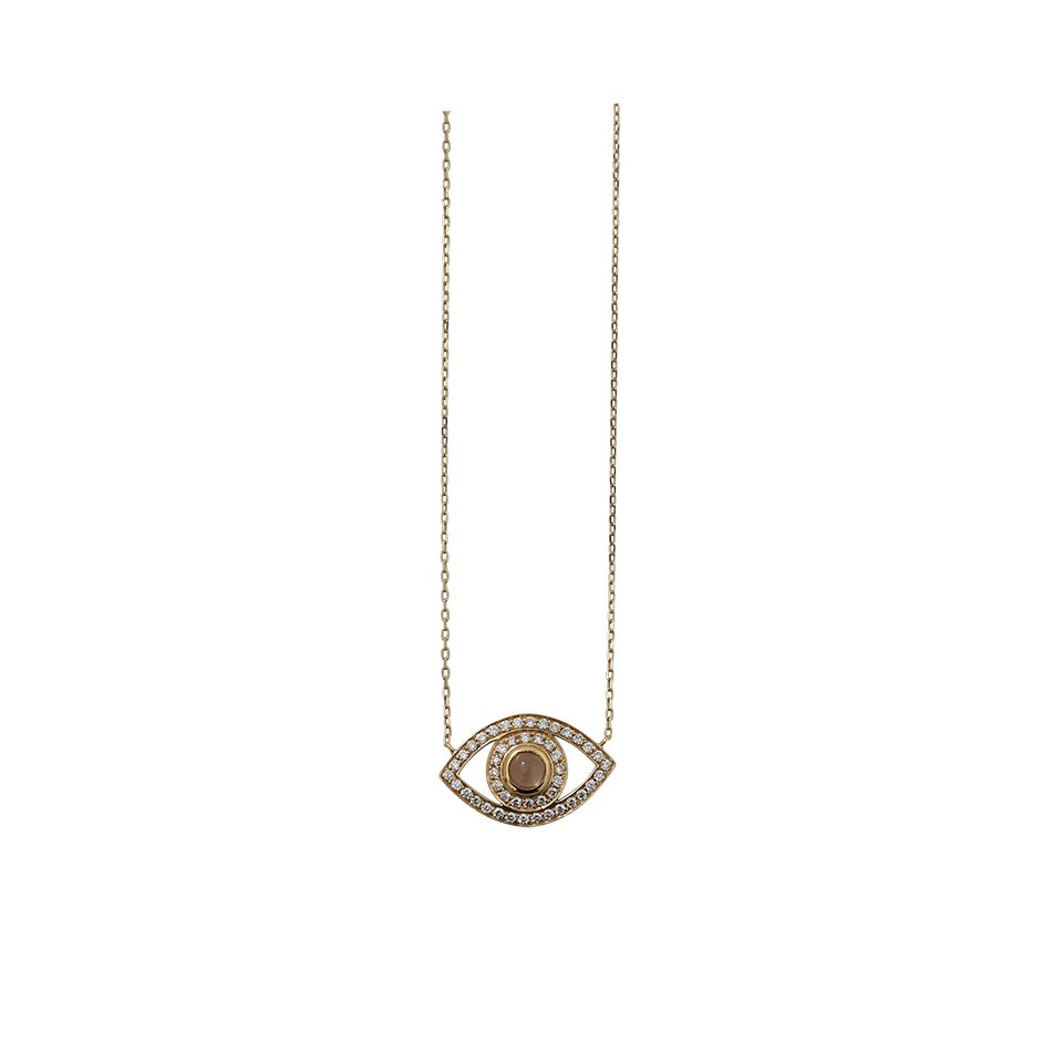 NETALI NISSIM, Diamond And Moonstone Big Eye Pendant Necklace