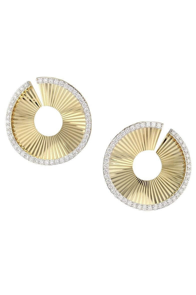 PHILLIPS HOUSE, Diamond Aura Front Back Large Fan Earring