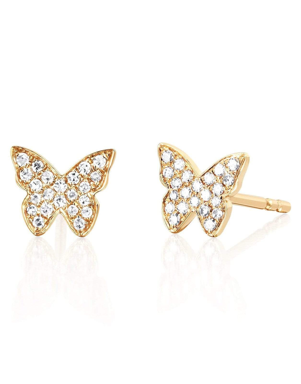 EF COLLECTION, Diamond Butterfly Earrings