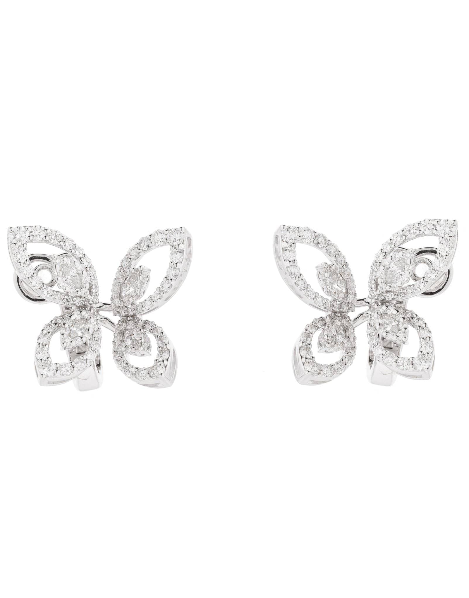 YEPREM JEWELLERY, Diamond Butterfly Earrings